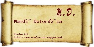 Manó Doloróza névjegykártya
